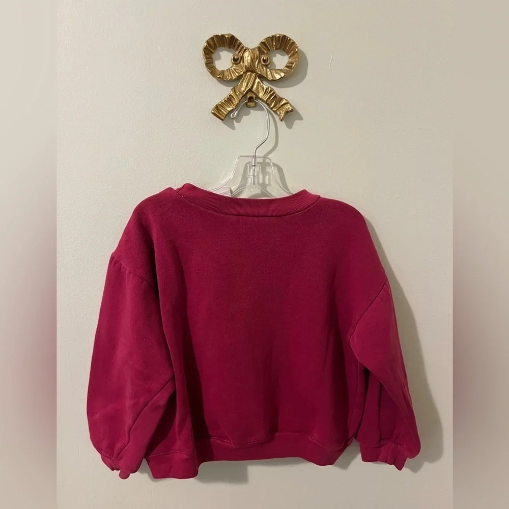 Girls Vintage Bonjour Paris Sweatshirt